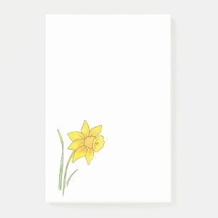 Watercolor Daffodil Post-it Notes