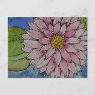 Watercolor Dahlia Postcard