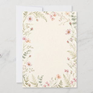 Watercolor Dainty Floral Bridal Shower Invitation