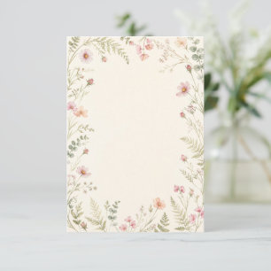 Watercolor Dainty Floral Wedding RSVP Card Wildf