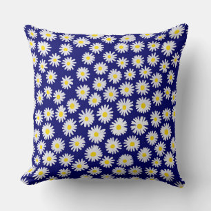 Watercolor Daisies Cushion