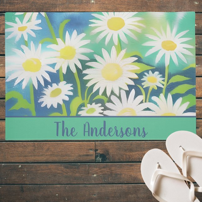 Watercolor Daisies Doormat (Creator Uploaded)