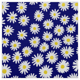 Watercolor Daisies Fabric