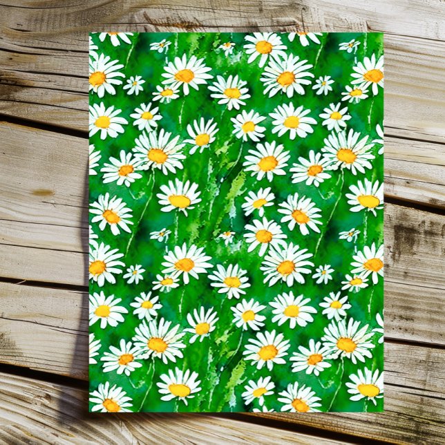 Watercolor Daisies in a Green Field (Creator Uploaded)