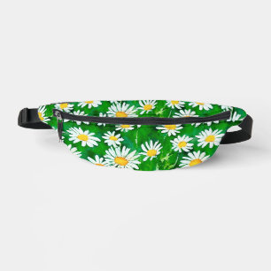 Watercolor Daisies in a Green Field Bum Bags