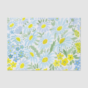 Watercolor daisies tissue paper