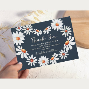 Watercolor Daisy Baby Shower Thank You