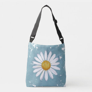 Watercolor Daisy Elegance Crossbody Bag