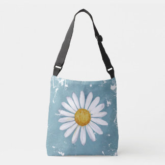 Watercolor Daisy Elegance Crossbody Bag