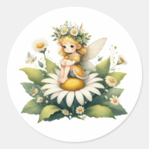 Watercolor Daisy Fairy