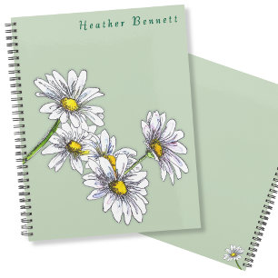 Watercolor Daisy Floral Boho Christmas Gift Planner