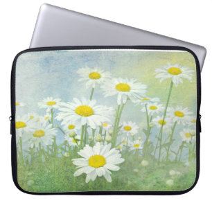 Watercolor Daisy Garden Laptop Sleeve