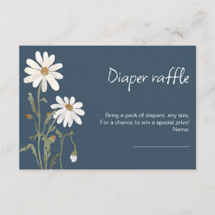 Watercolor daisy wildflower baby shower card