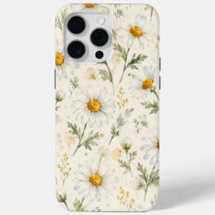Watercolor Daisy Wildflower Botanical iPhone 15 Pro Max Case