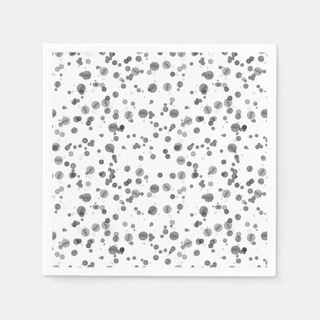Watercolor Dalmatian Spots Pattern Napkin (Front)