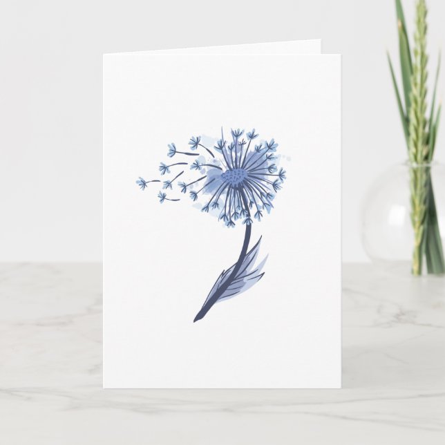 Watercolor Dandelion Card (Front)