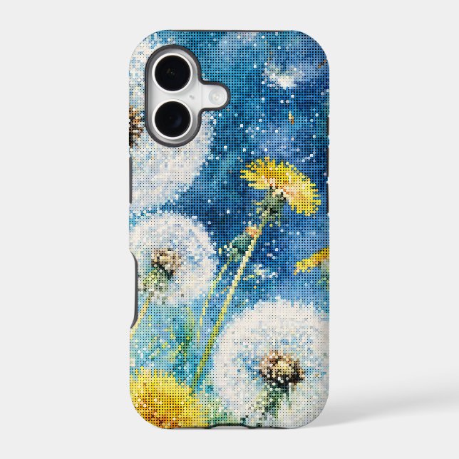 Watercolor Dandelion Dreams Geometric Floral (Back)