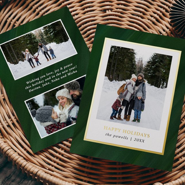 Watercolor Dark Green  Frame 3 Photos Christmas (Creator Uploaded)