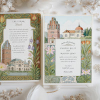 Watercolor Darmstadt Wedding Invitation