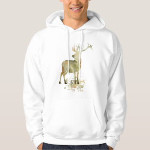 Watercolor,  Deer, Buck  Art Personalised Hoodie