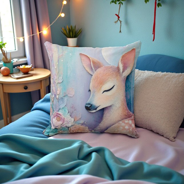 Watercolor Deer Double Sided Cushion (Creator Uploaded)