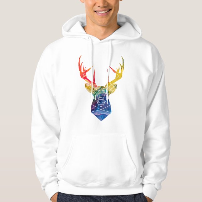 Watercolor deer     hoodie (Front)