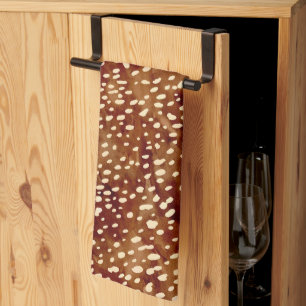 Watercolor Deer Print Tea Towel