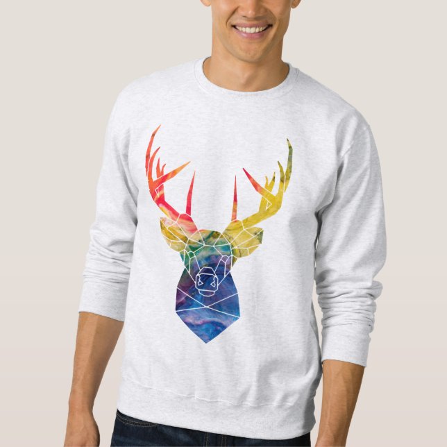 Watercolor deer    sweatshirt (Front)