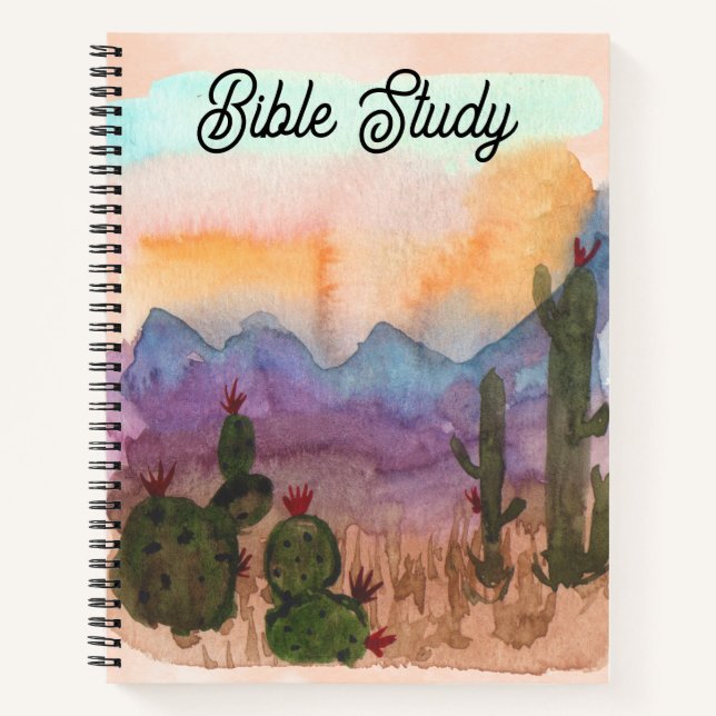 Watercolor Desert Bible Study Journal (Front)