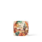 Watercolor Desert Cactus and Mountains