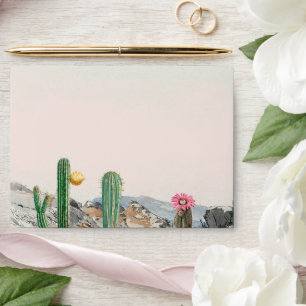 Watercolor Desert Cactus Boho Wedding Envelope