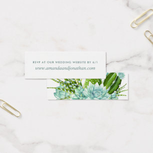 Watercolor Desert Cactus Succulents Wedding RSVP