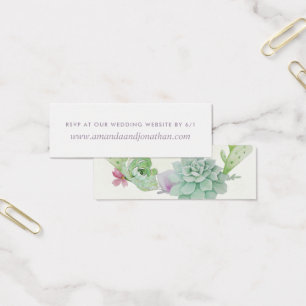 Watercolor Desert Cactus Succulents Wedding RSVP