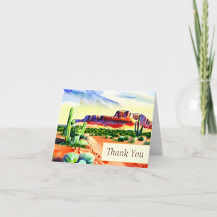Watercolor desert customisable card