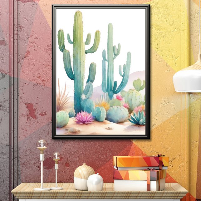 Watercolor Desert Illustration Portrait Poster (Creator Uploaded)
