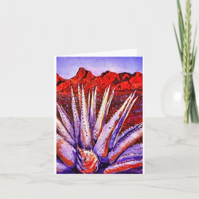 Watercolor Desert note card   (Front)