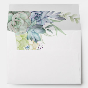 Watercolor Desert Succulents Envelope