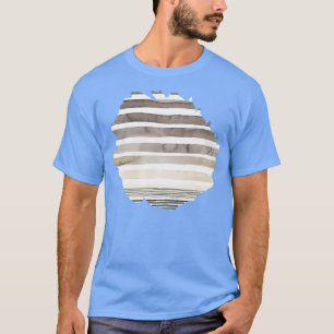 Watercolor Desert Sunset Stripes Cream T-Shirt