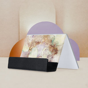 Watercolor design desk business card holder