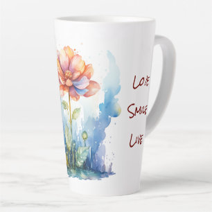 Watercolor design  latte mug