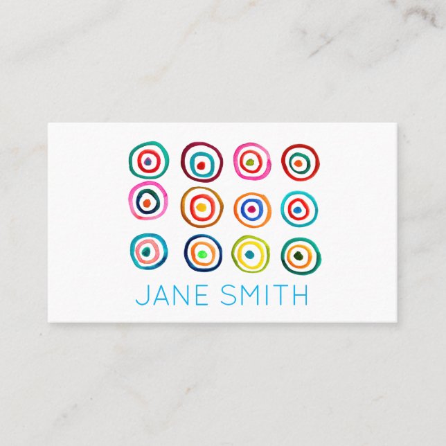 Watercolor design modern stylish creative industry business card (Front)