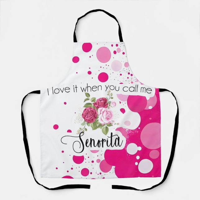 watercolor design, paint splatter apron (Front)