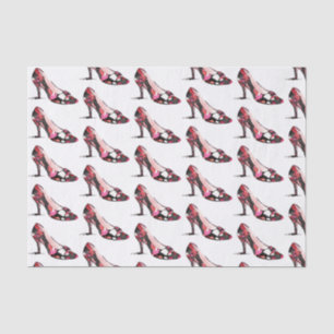 Watercolor Designer High Heeled Shoes Tissue Paper