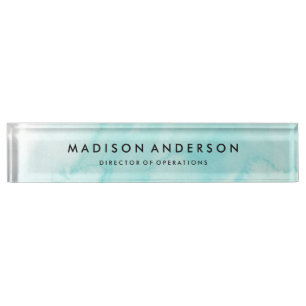 Watercolor Desk Name Plate