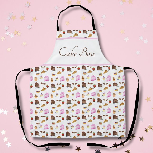Watercolor Desserts Cake Boss Apron (Creator Uploaded)