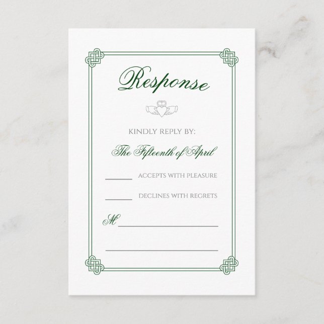 Watercolor Destination: Ireland RSVP Enclosure Card (Front)