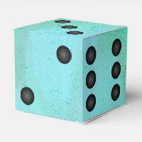 Watercolor Dice or Die Wedding Party Favour Box