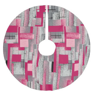 Watercolor digital patchwork: seamless pattern brushed polyester tree skirt