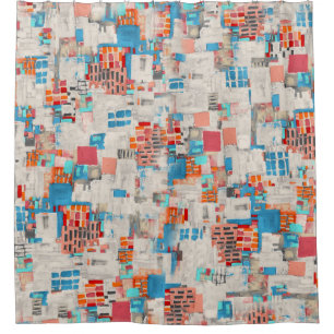 Watercolor Digital Texture Pattern Shower Curtain