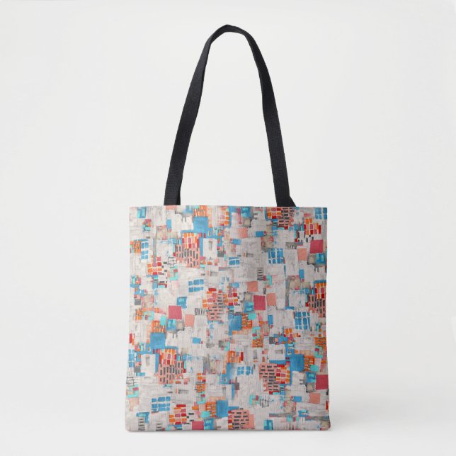 Watercolor Digital Texture Pattern Tote Bag (Front)